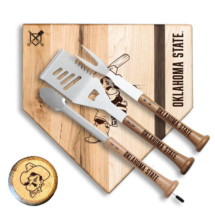 Baseball BBQ Oklahoma State University "SILVER SLUGGER" 2 Style 1  (17" x 17") Oklahoma State University "SILVER SLUGGER" Combo Set