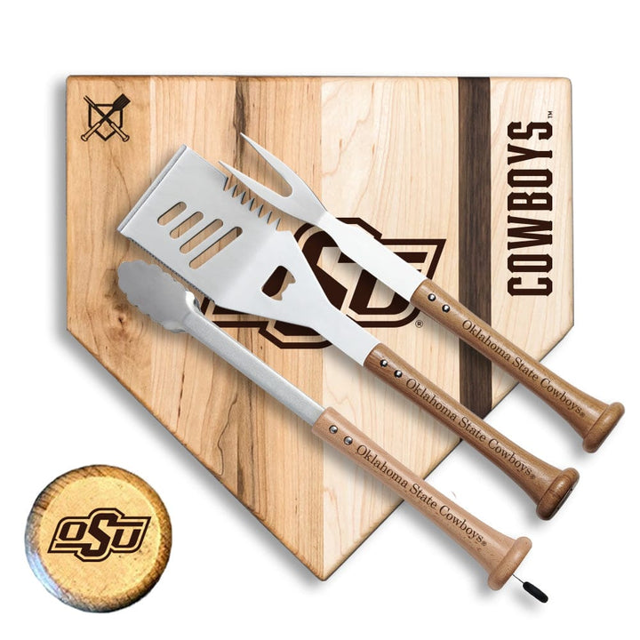 Baseball BBQ Oklahoma State University "SILVER SLUGGER" Style 1  (17" x 17") Oklahoma State University "SILVER SLUGGER" Combo Set