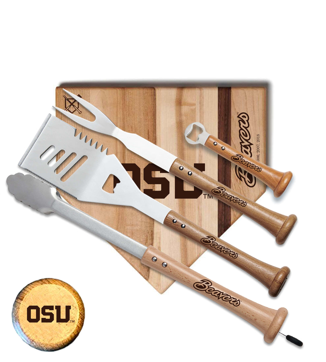 Baseball BBQ Oregon State "GRAND SLAM" Home Plate   (12" x 12") Oregon State University  "GRAND SLAM" Combo Set