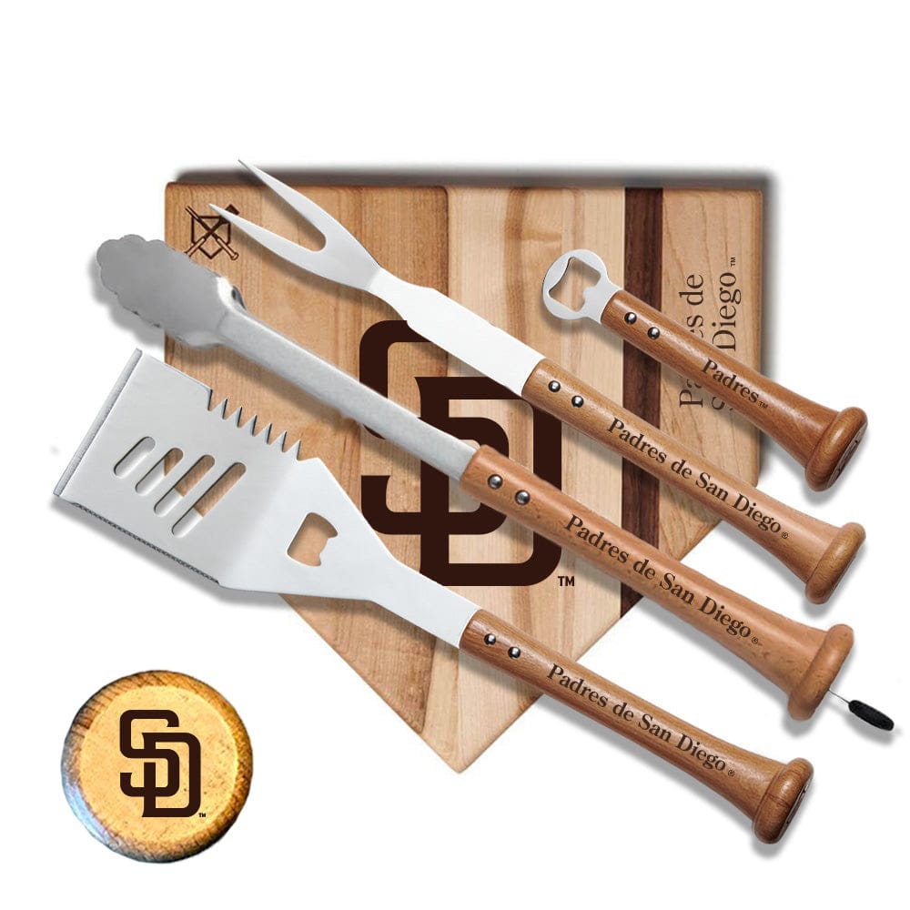 Baseball BBQ Padres de San Diego "Grand Slam" Combo Set (en Español)
