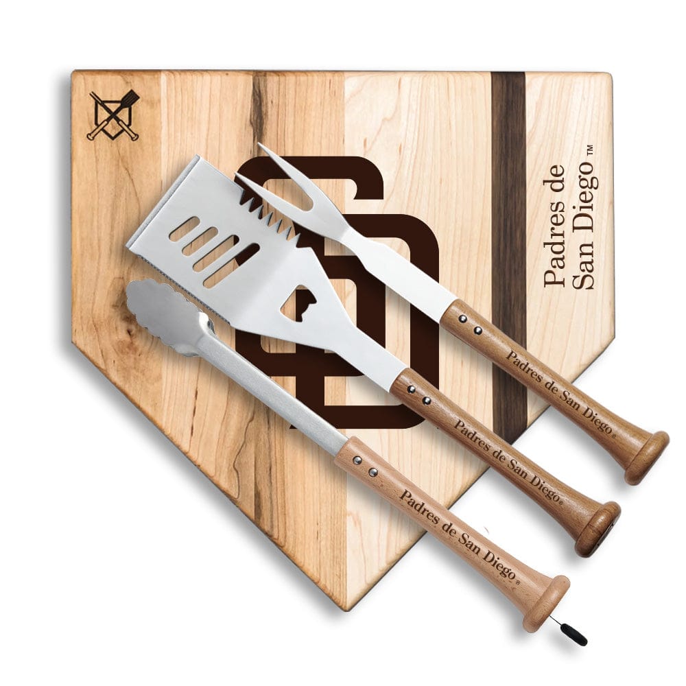 Baseball BBQ Padres de San Diego "Silver Slugger" Combo Set (en Español)