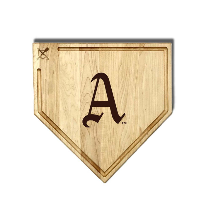 Baseball BBQ Philadelphia Athletics Full Sized Home Plate Style 1 w/ Trough (17" x 17") Philadelphia Athletics Cutting Boards | Choose Your Size & Style