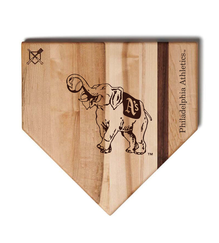Baseball BBQ Philadelphia Athletics Full Sized Home Plate Style 2 (17" x 17") Philadelphia Athletics Cutting Boards | Choose Your Size & Style