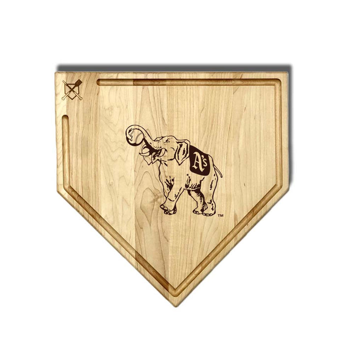 Baseball BBQ Philadelphia Athletics Full Sized Home Plate Style 2 w/ Trough (17" x 17") Philadelphia Athletics Cutting Boards | Choose Your Size & Style