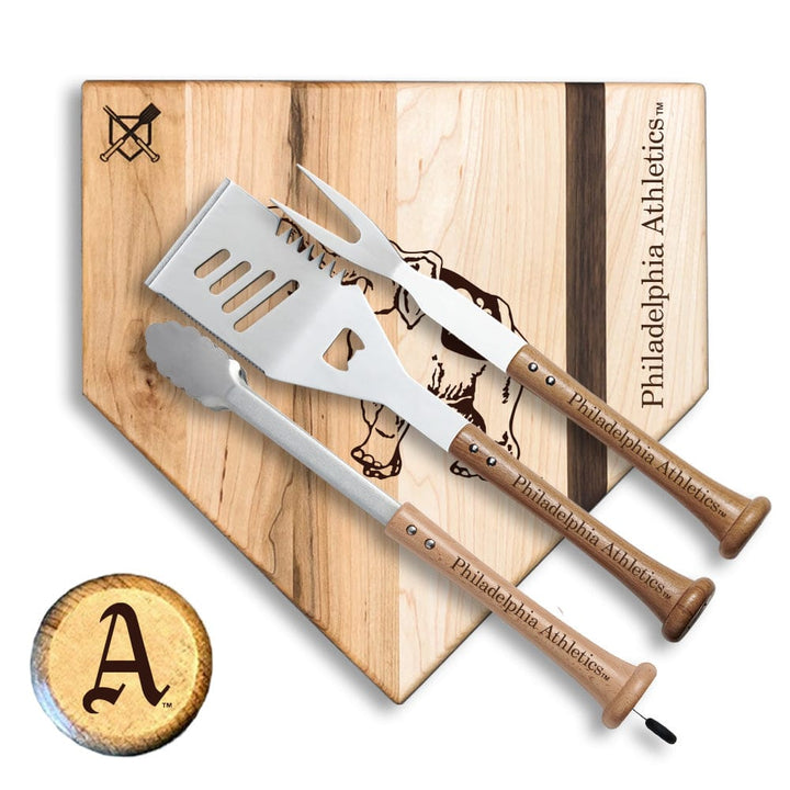 Baseball BBQ Philadelphia Athletics "SILVER SLUGGER" Combo Set 17" Style 2 Philadelphia Athletics "SILVER SLUGGER" Combo Set