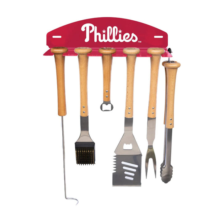 Baseball BBQ Philadelphia Phillies Bat Rack