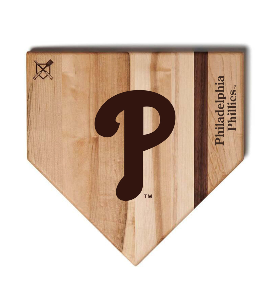 Baseball BBQ Philadelphia Phillies "P" Home Plate / 17" x 17" Philadelphia Phillies "Silver Slugger" Combo Set