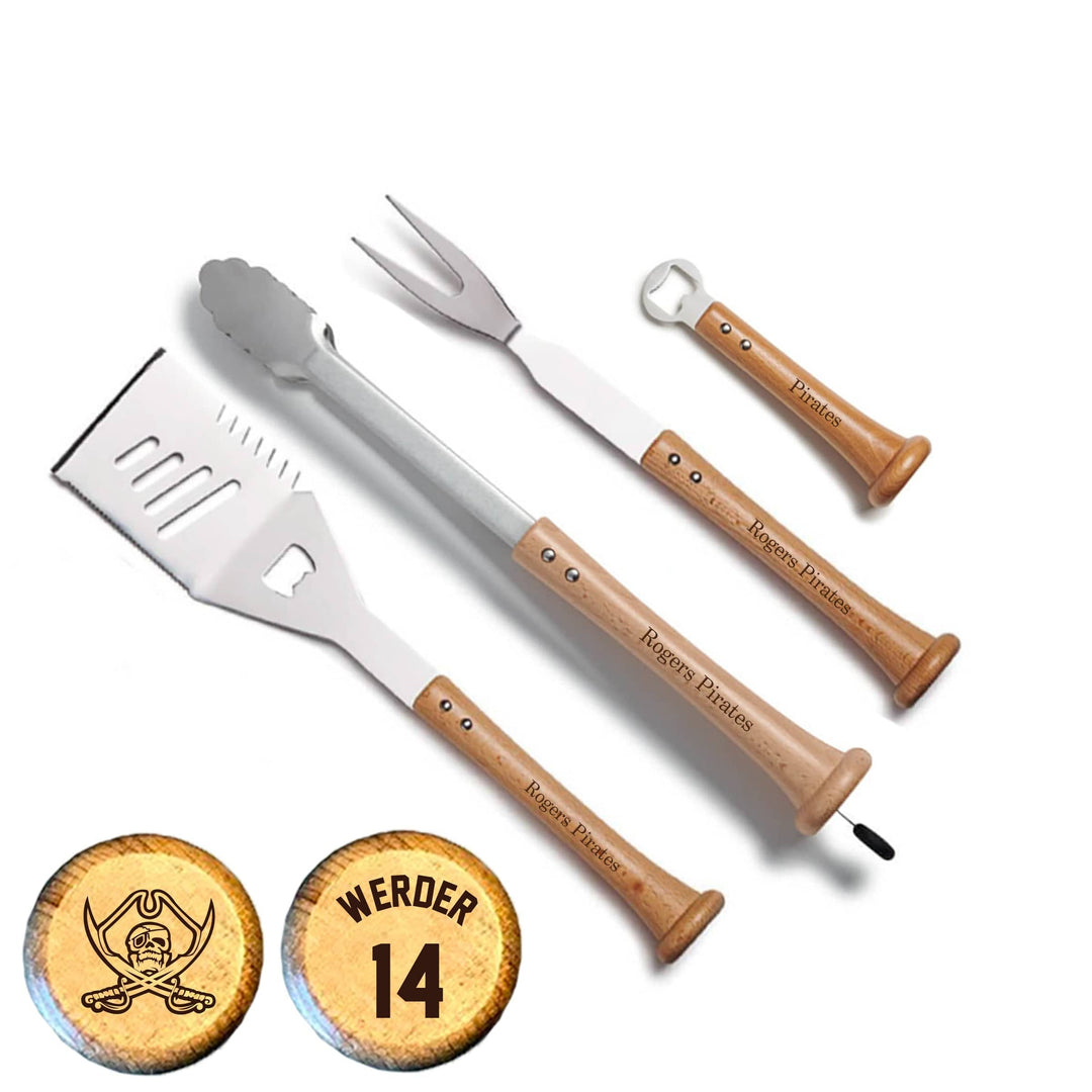 Baseball BBQ Pirate Knob Rogers Pirates "Home Run" Combo Set