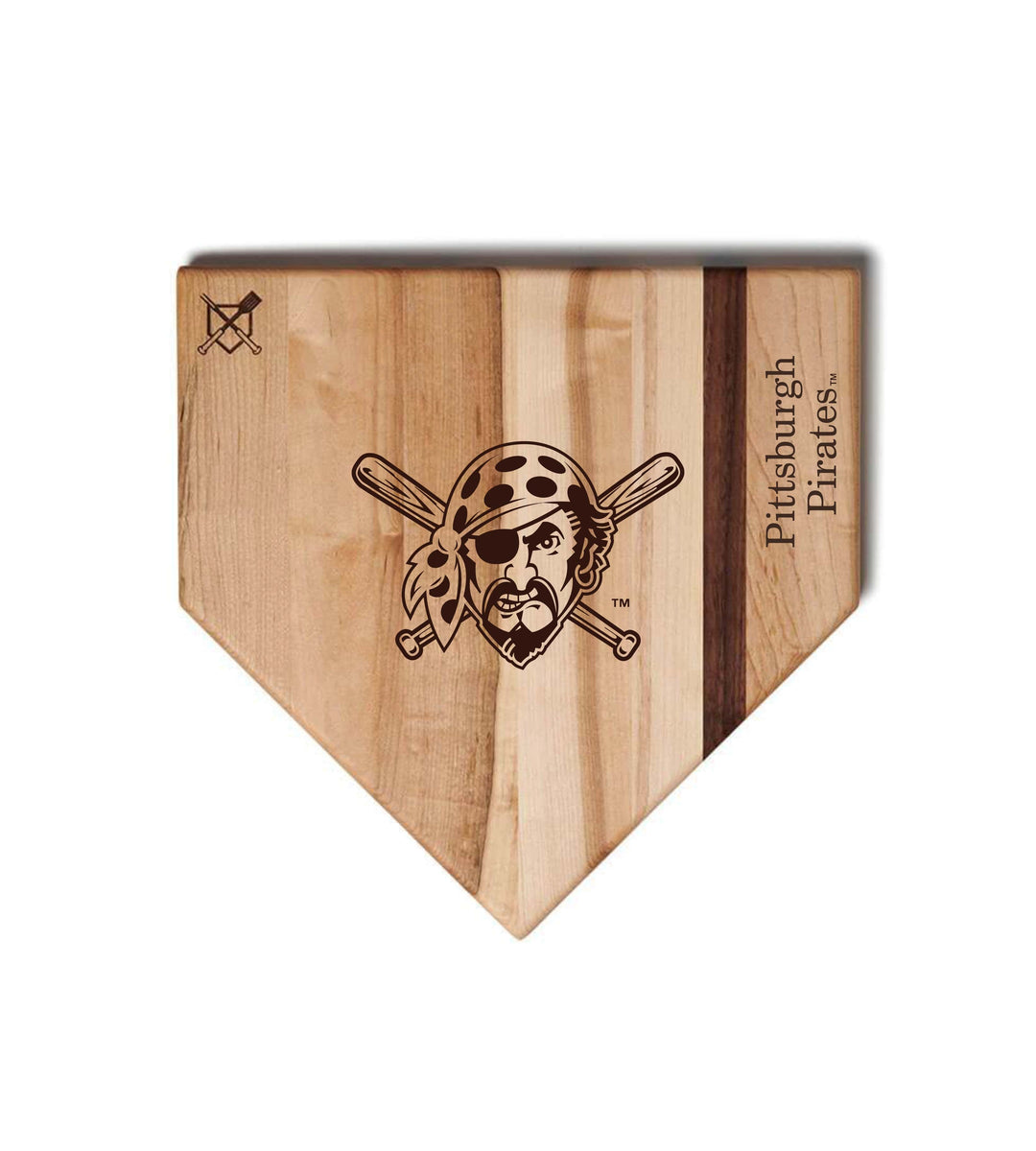 Baseball BBQ Pittsburgh Pirates "Pirate" Home Plate / 12" x 12" Pittsburgh Pirates "Silver Slugger" Combo Set