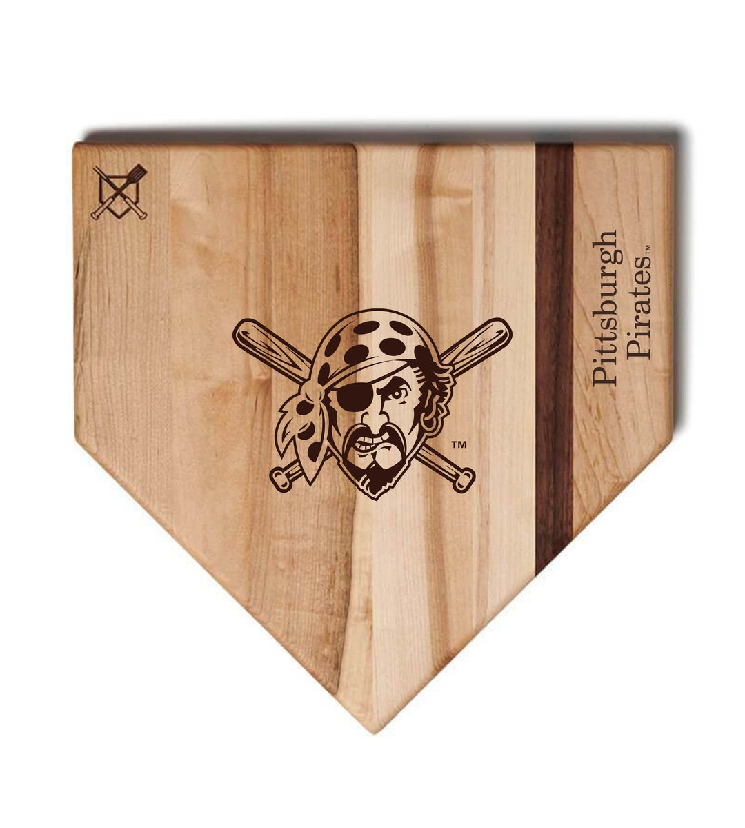 Baseball BBQ Pittsburgh Pirates "Pirate" Home Plate / 17" x 17" Pittsburgh Pirates "Silver Slugger" Combo Set