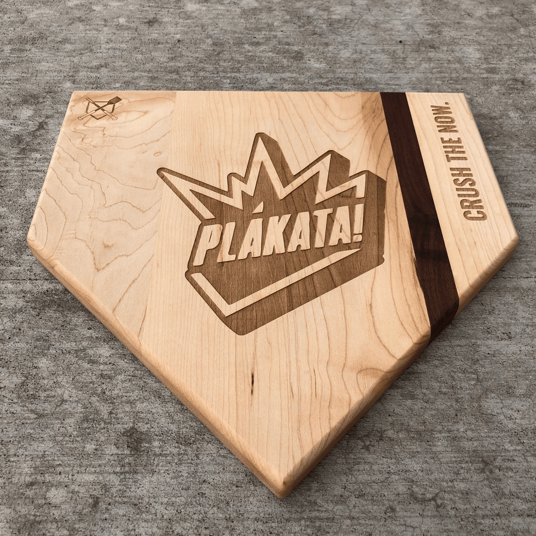 Baseball BBQ PLÁKATA! "Home Plate" Cutting Board
