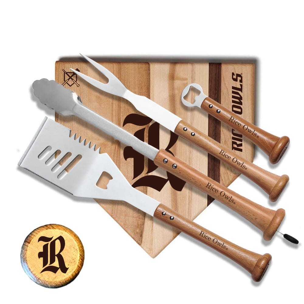 Baseball BBQ Rice "GRAND SLAM" Home Plate Style (12" x 12") Rice "GRAND SLAM" Combo Set