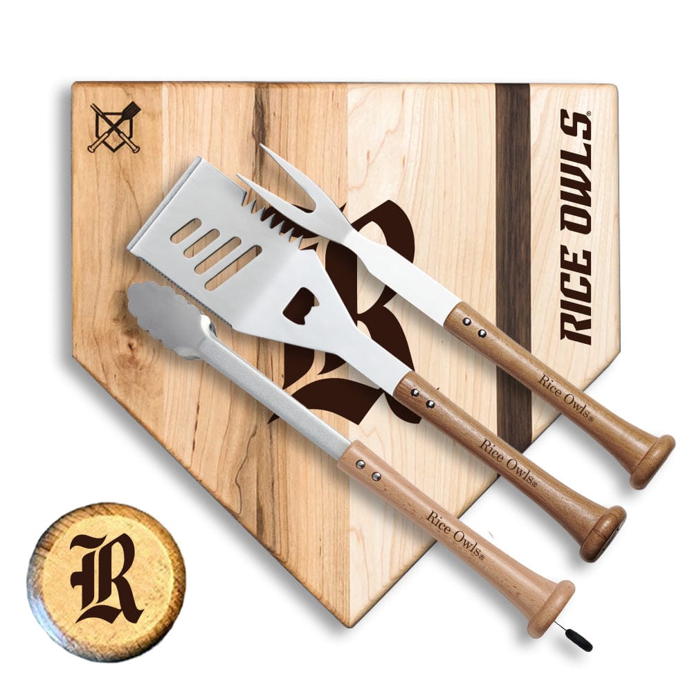 Baseball BBQ Rice Silver Slugger  Home Plate Style (17" x 17") Rice "SILVER SLUGGER" Combo Set