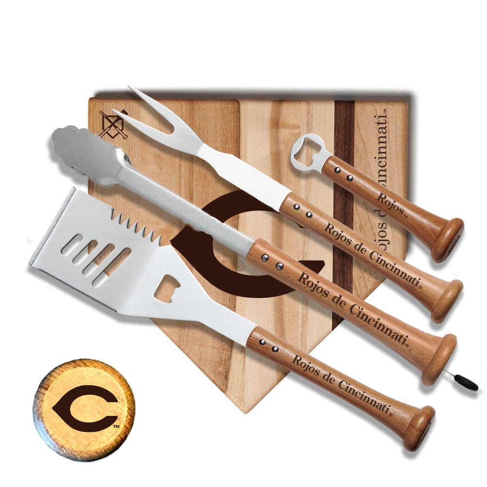Baseball BBQ Rojos de Cincinnati "Grand Slam" Combo Set (en Español)