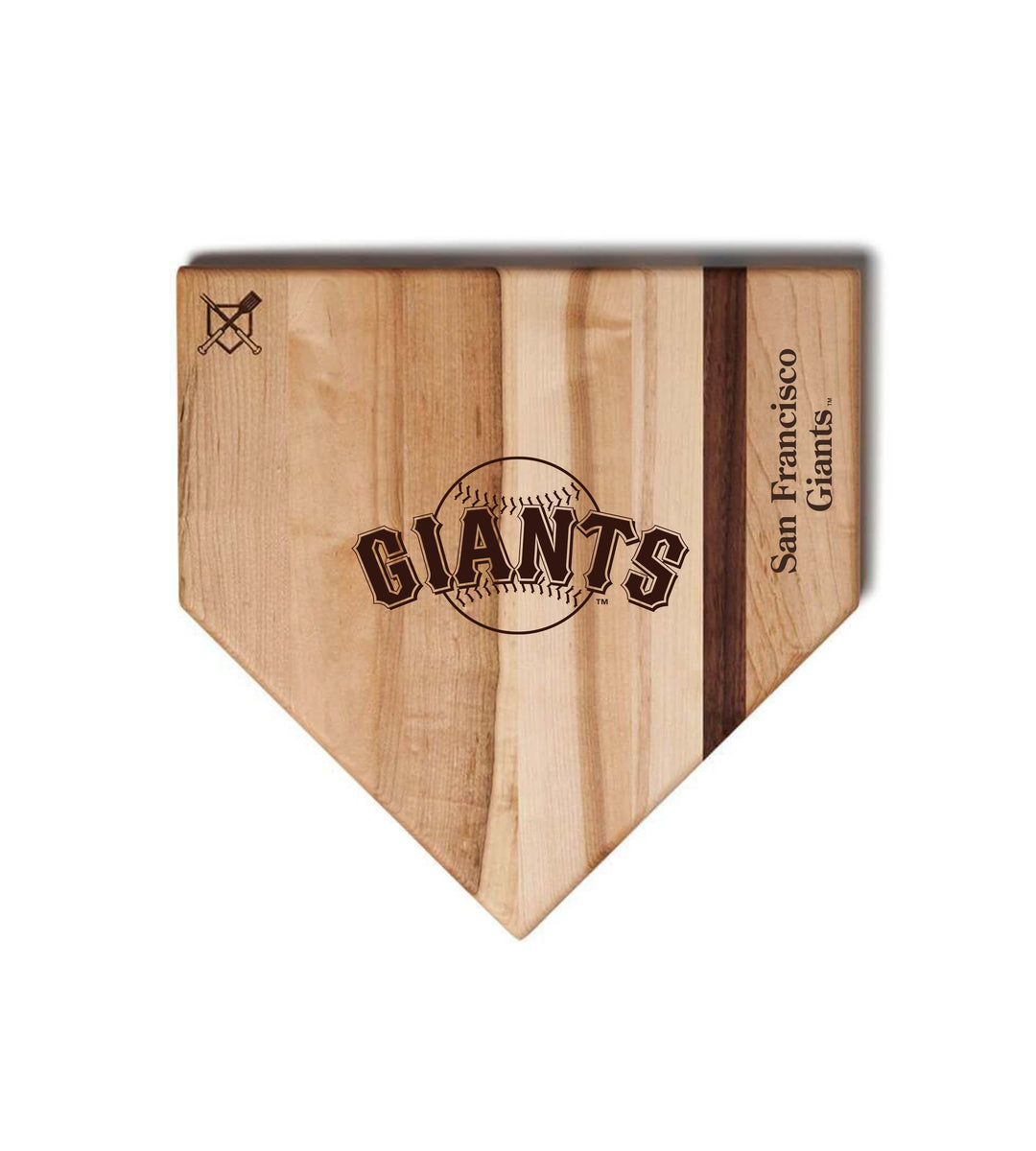 Baseball BBQ San Francisco Giants "Giants" Home Plate / 12" x 12" San Francisco Giants "Silver Slugger" Combo Set