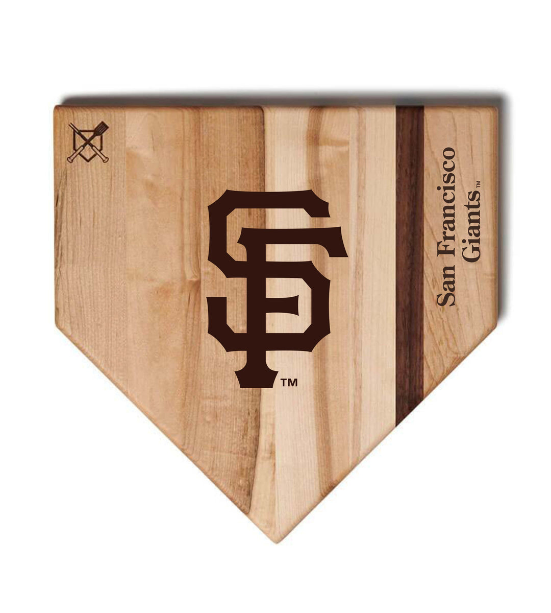 Baseball BBQ San Francisco Giants "SF" Home Plate / 17" x 17" San Francisco Giants "Silver Slugger" Combo Set