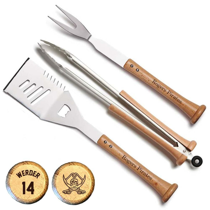 Baseball BBQ School logo Rogers Pirates  "TRIPLE PLAY" Combo Set