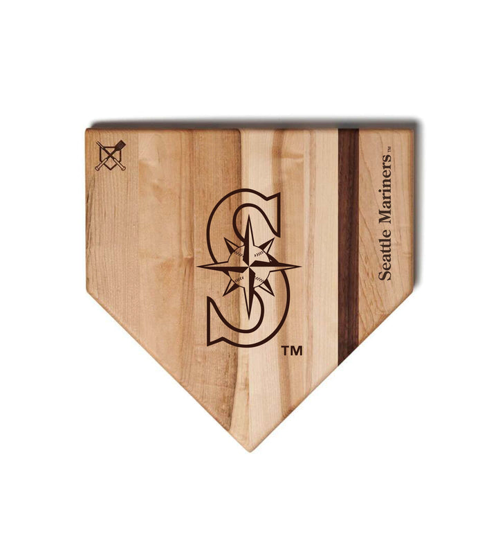 Baseball BBQ Seattle Mariners "S" Home Plate / 12" x 12" Seattle Mariners "Silver Slugger" Combo Set