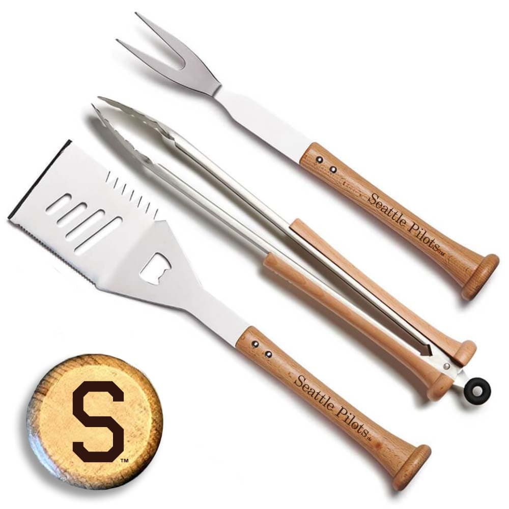 Baseball BBQ Seattle Pilots "TRIPLE PLAY" Combo Set