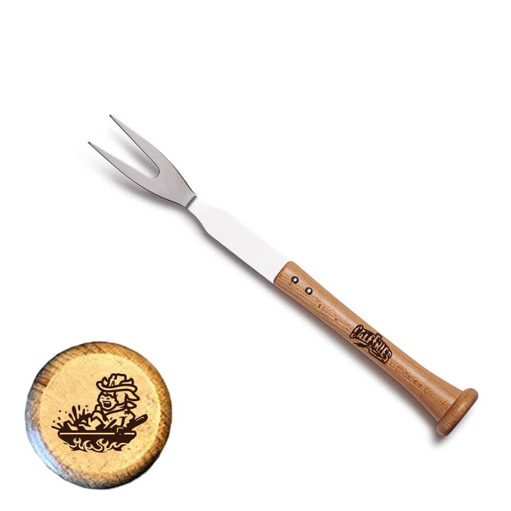 Baseball BBQ Sod Poodle Calf Fries "FORKBALL" Fork