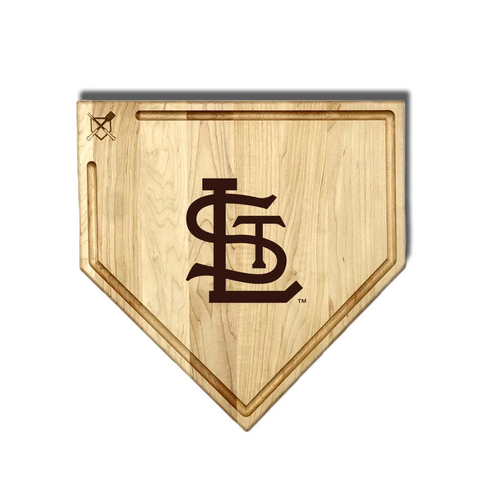 Baseball BBQ St. Louis Browns Full Sized Home Plate Style 1 w/ Trough (17" x 17") St. Louis Browns Cutting Boards | Choose Your Size & Style