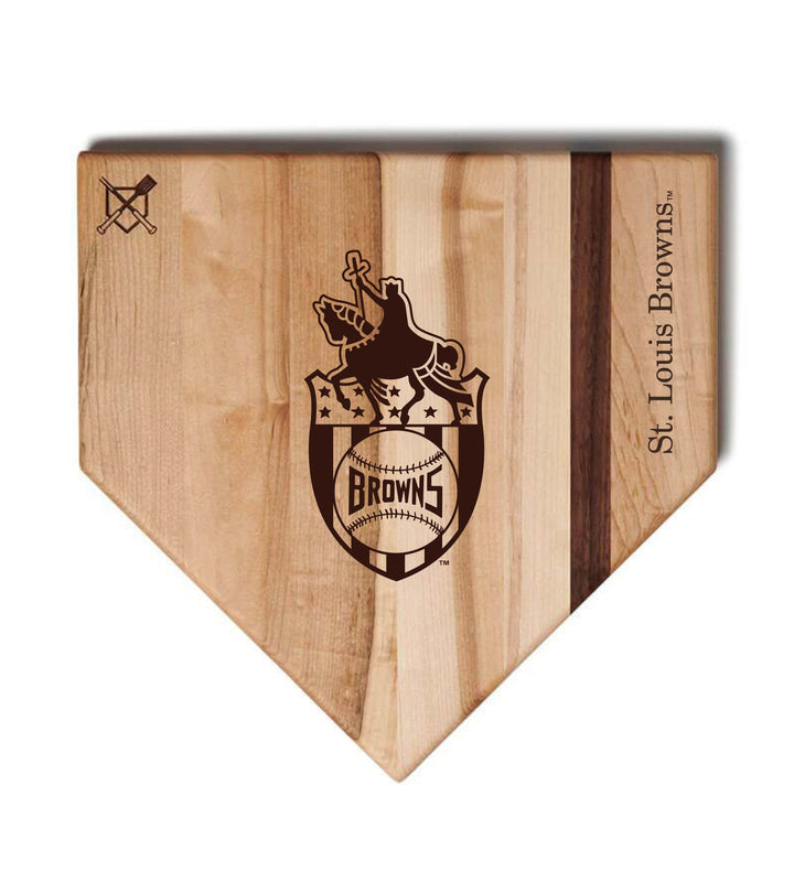 Baseball BBQ St. Louis Browns Full Sized Home Plate Style 2 (17" x 17") St. Louis Browns Cutting Boards | Choose Your Size & Style