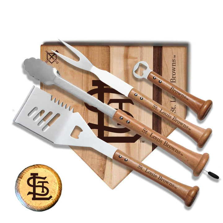 Baseball BBQ St. Louis Browns "GRAND SLAM" Combo Set  12" Style 2 St. Louis Browns "GRAND SLAM" Combo Set