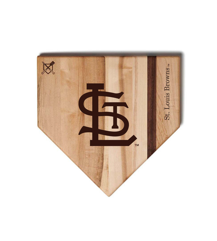 Baseball BBQ St. Louis Browns Home Plate Style 1 (12" x 12") St. Louis Browns Cutting Boards | Choose Your Size & Style