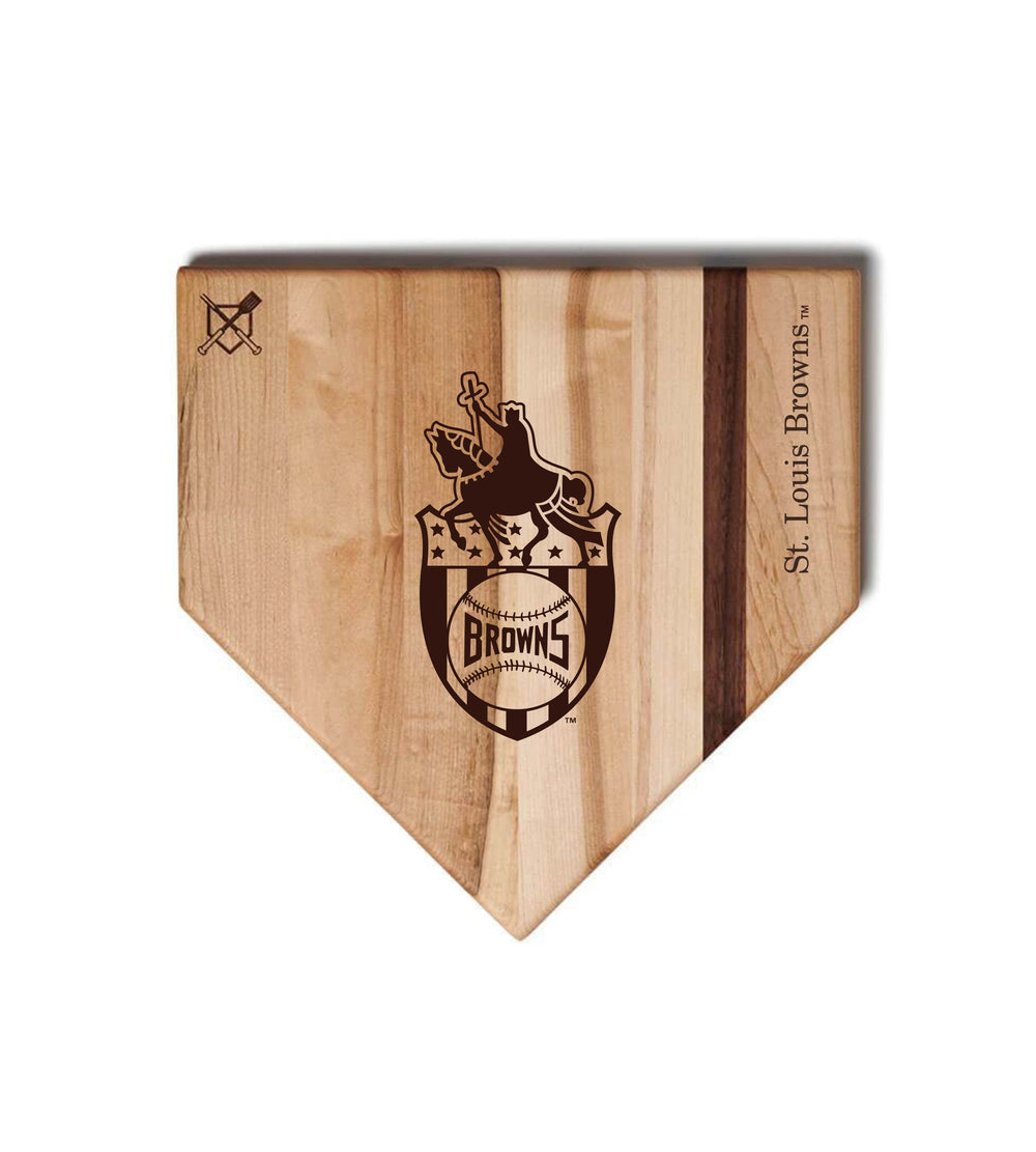 Baseball BBQ St. Louis Browns Home Plate Style 2 (12" x 12") St. Louis Browns Cutting Boards | Choose Your Size & Style