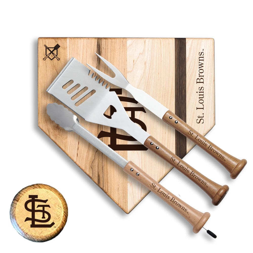 Baseball BBQ St. Louis Browns "SILVER SLUGGER" Combo Set 12" Style 1 St. Louis Browns "SILVER SLUGGER" Combo Set