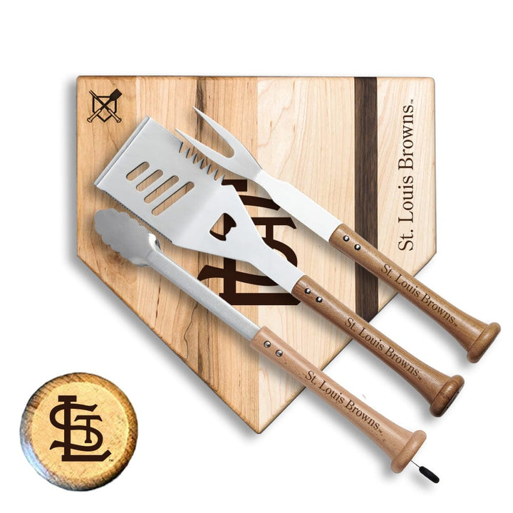 Baseball BBQ St. Louis Browns "SILVER SLUGGER" Combo Set 12" Style 1 St. Louis Browns "SILVER SLUGGER" Combo Set