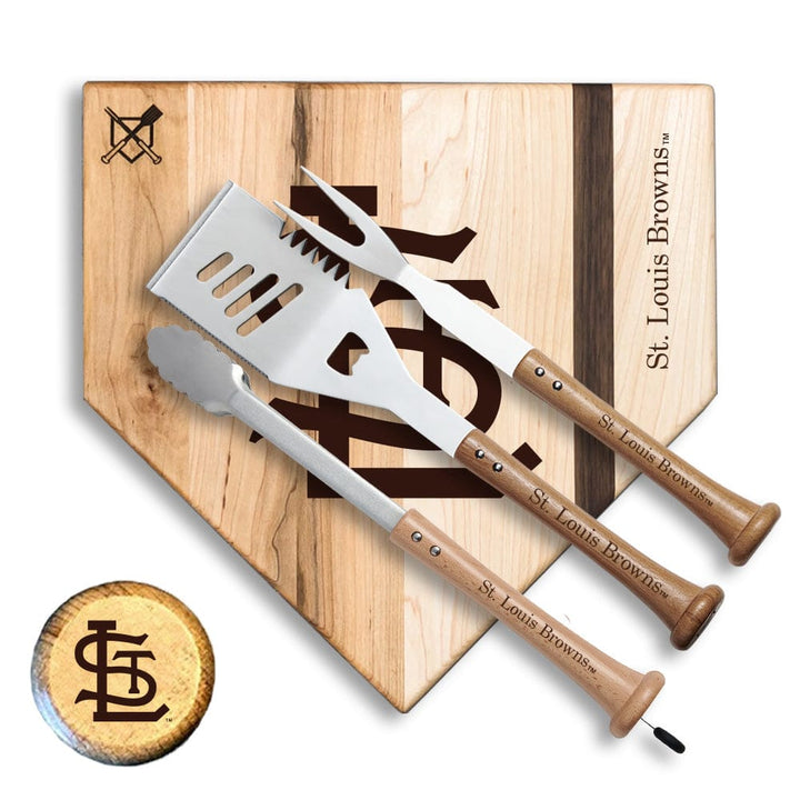 Baseball BBQ St. Louis Browns "SILVER SLUGGER" Combo Set 17" Style 1 St. Louis Browns "SILVER SLUGGER" Combo Set