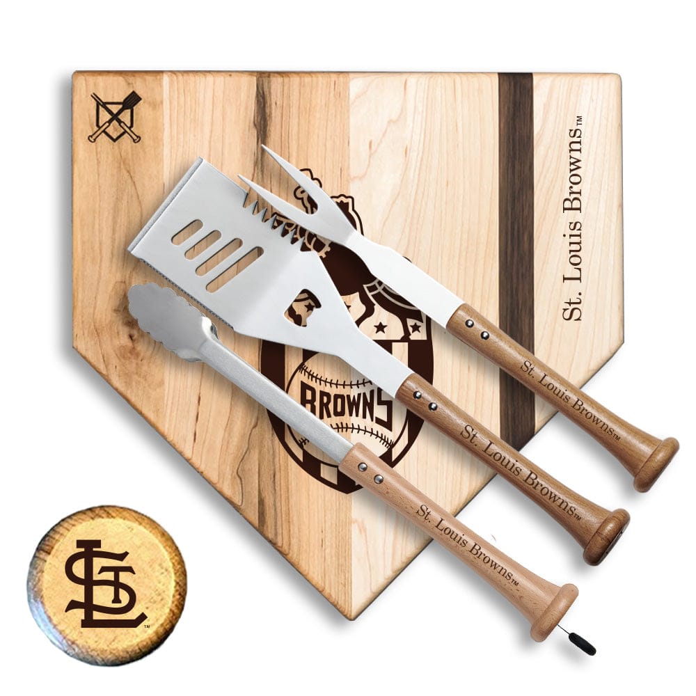 Baseball BBQ St. Louis Browns "SILVER SLUGGER" Combo Set 17" Style 2 St. Louis Browns "SILVER SLUGGER" Combo Set