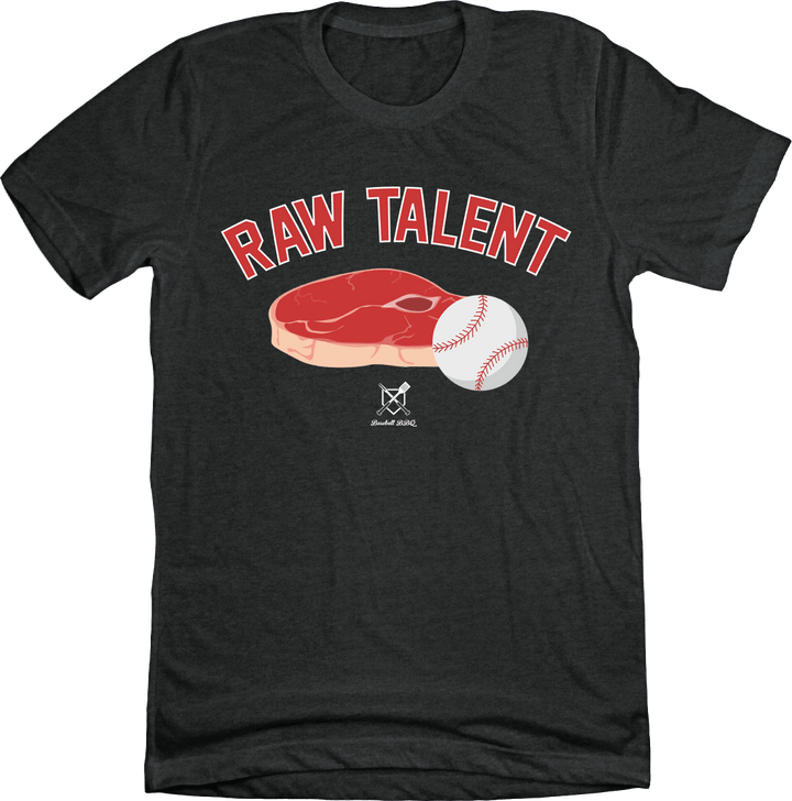Baseball BBQ T-Shirts Charcoal / S Raw Talent