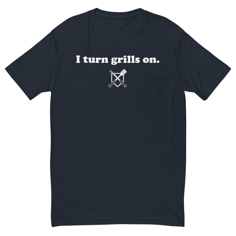 Baseball BBQ T-Shirts Midnight Navy / S I Turn Grills On