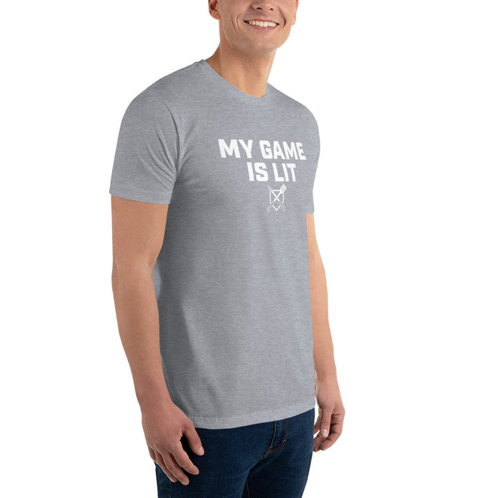 Baseball BBQ T-Shirts My Game is Lit Men's T-Shirt