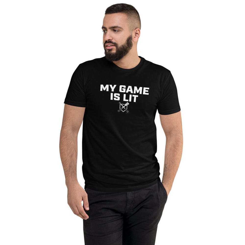 Baseball BBQ T-Shirts My Game is Lit Men's T-Shirt