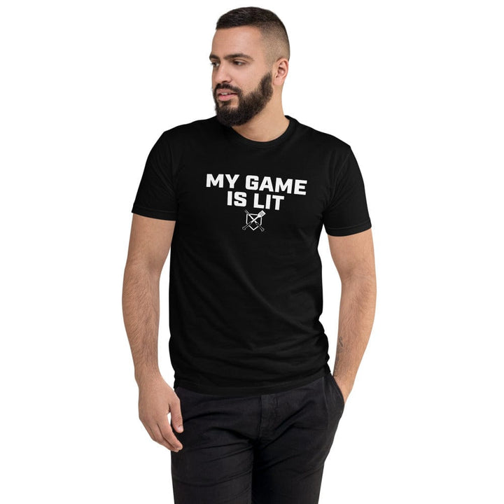 Baseball BBQ T-Shirts My Game is Lit Men's T-Shirt