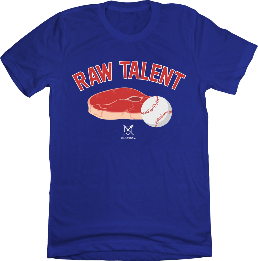 Baseball BBQ T-Shirts Royal / S Raw Talent