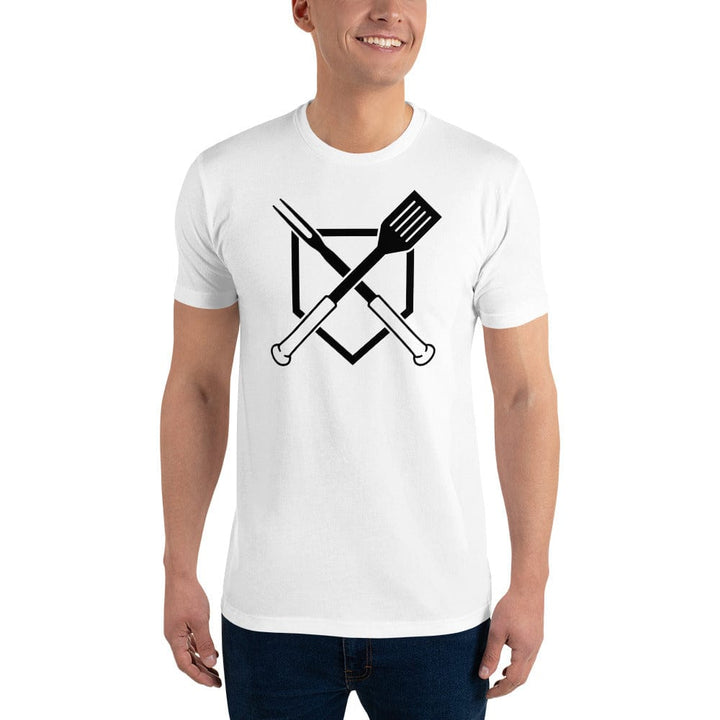 Baseball BBQ T-Shirts White / XS Crossed Plate Men's T-Shirt