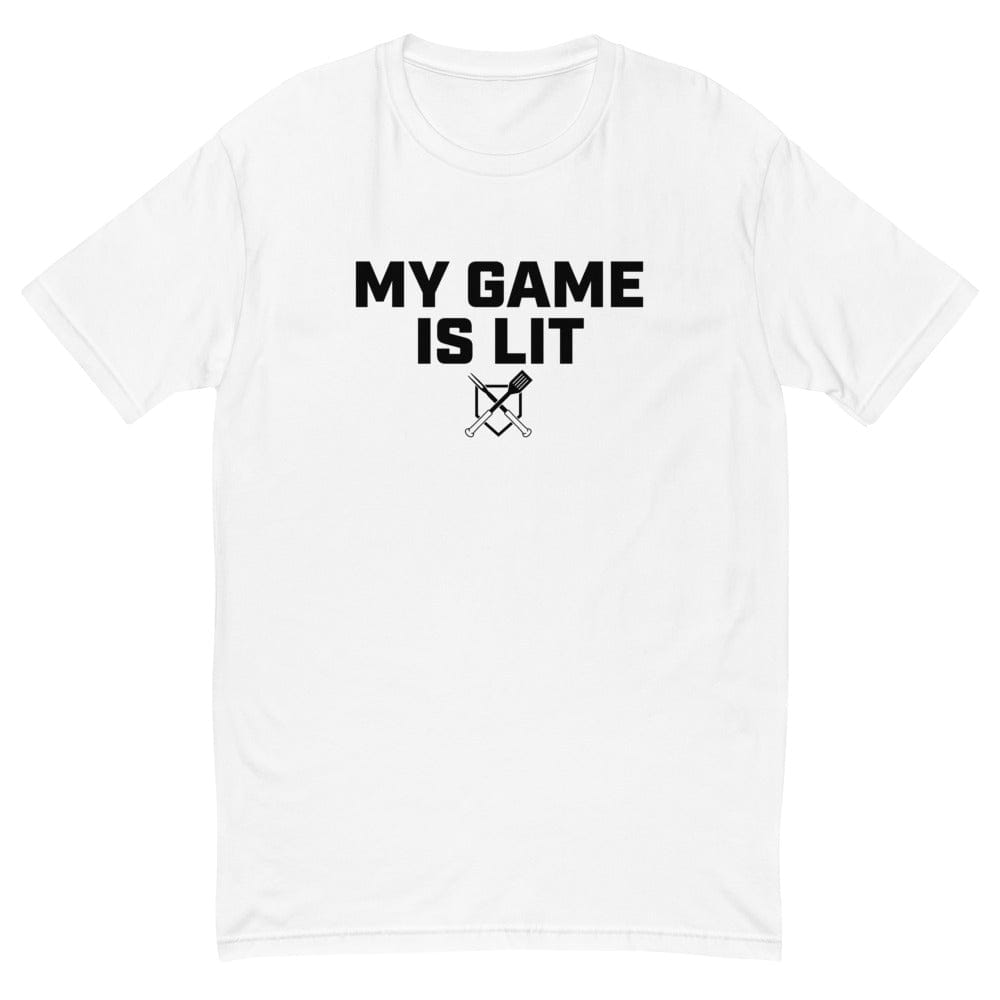 Baseball BBQ T-Shirts White / XS My Game is Lit Men's T-Shirt