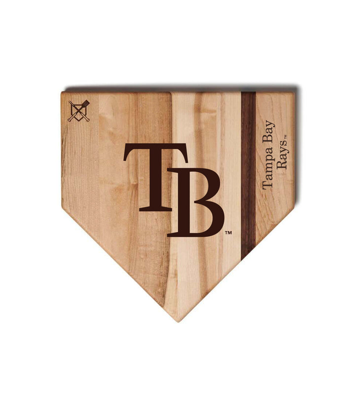 Baseball BBQ Tampa Bay Rays "TB" Home Plate / 12" x 12" Tampa Bay Rays "Silver Slugger" Combo Set