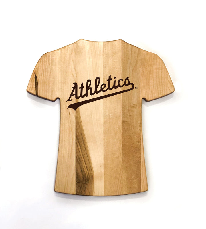 Baseball BBQ TEAM LOGO ONLY (SINGLE SIDED) Athletics Team Jersey Cutting Board | Customize With Your Name & Number | Add a Personalized Note