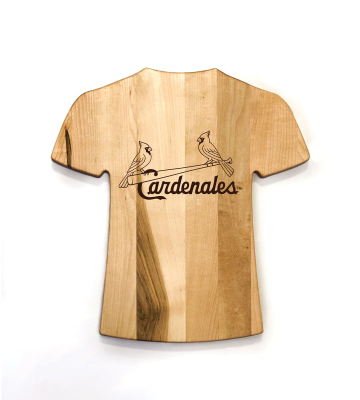 Baseball BBQ TEAM LOGO ONLY (SINGLE SIDED) Cardenales de San Luis Team Jersey Cutting Board | Customize With Your Name & Number | Add a Personalized Note (en Español)