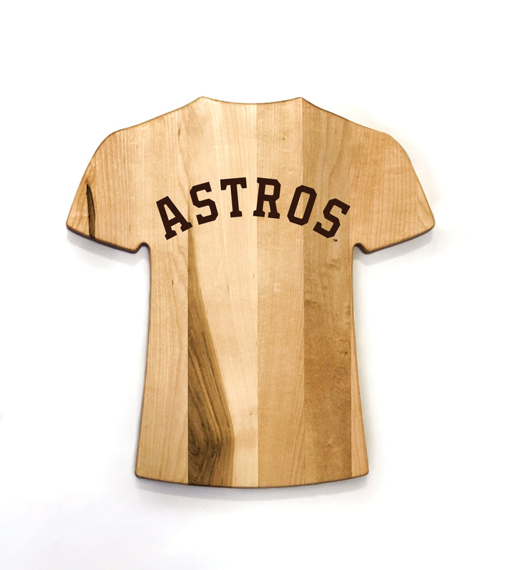 Baseball BBQ TEAM LOGO ONLY (SINGLE SIDED) Houston Astros Team Jersey Cutting Board | Customize With Your Name & Number | Add a Personalized Note