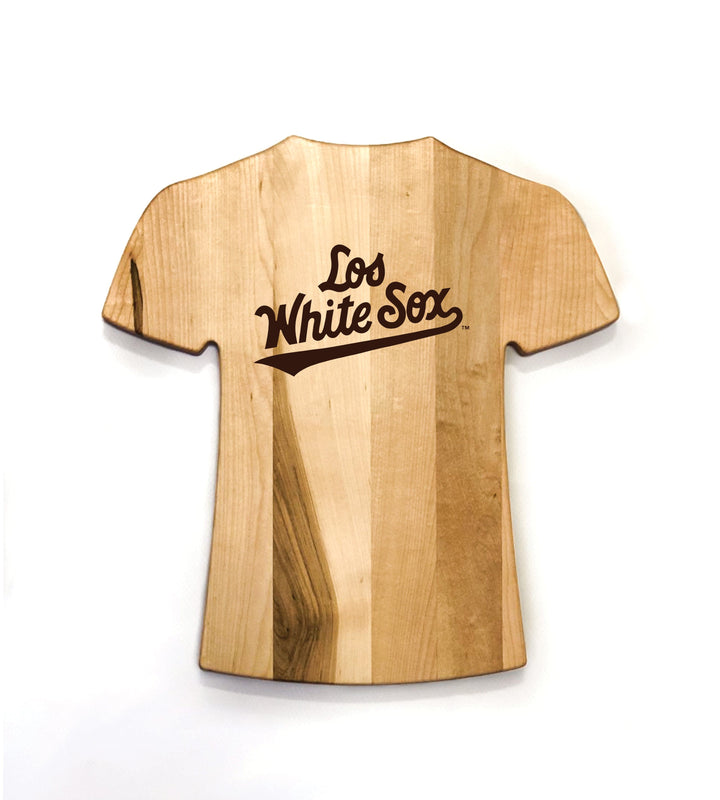 Baseball BBQ TEAM LOGO ONLY (SINGLE SIDED) Medias Blancas de Chicago Team Jersey Cutting Board | Customize With Your Name & Number | Add a Personalized Note (en Español)