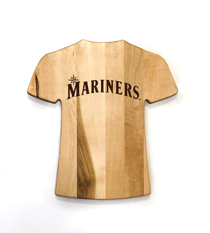 Baseball BBQ TEAM LOGO ONLY (SINGLE SIDED) Seattle Mariners Team Jersey Cutting Board | Customize With Your Name & Number | Add a Personalized Note
