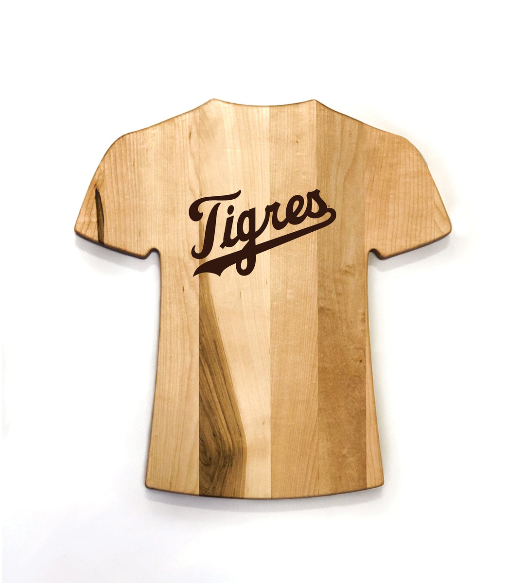 Baseball BBQ TEAM LOGO ONLY (SINGLE SIDED) Tigres de Detroit Team Jersey Cutting Board | Customize With Your Name & Number | Add a Personalized Note (en Español)
