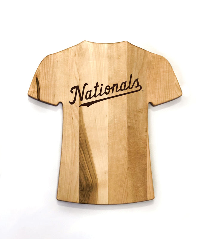 Baseball BBQ TEAM LOGO ONLY (SINGLE SIDED) Washington Nationals Team Jersey Cutting Board | Customize With Your Name & Number | Add a Personalized Note