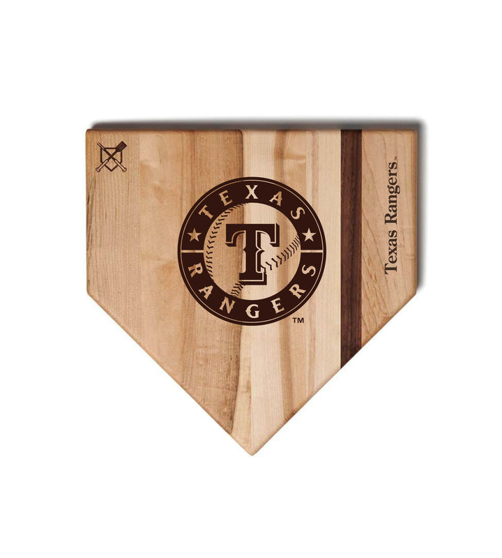 Baseball BBQ Texas Rangers "Rangers" Home Plate / 12"x12" Texas Rangers Home Plate Cutting Boards | Multiple Sizes | Multiple Designs